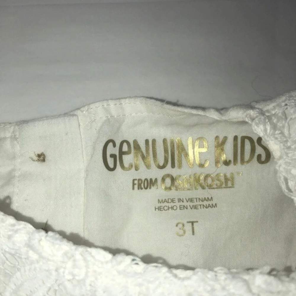 OshKosh Toddler Girls Ivory Brocade Dress Size‎ 3T